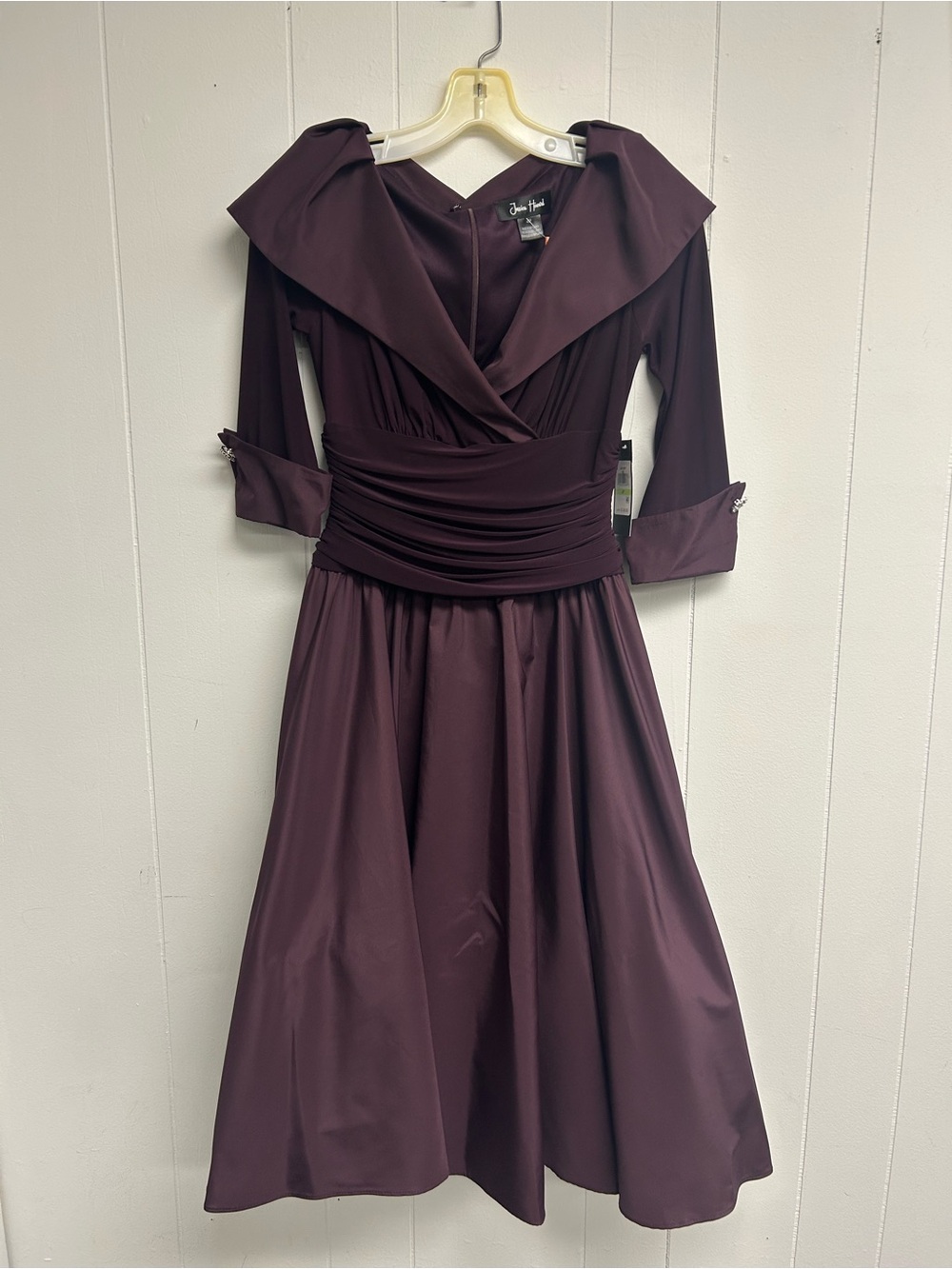 Jessica Howard Plum Vintage-Inspired Fit-and-Flare Dress